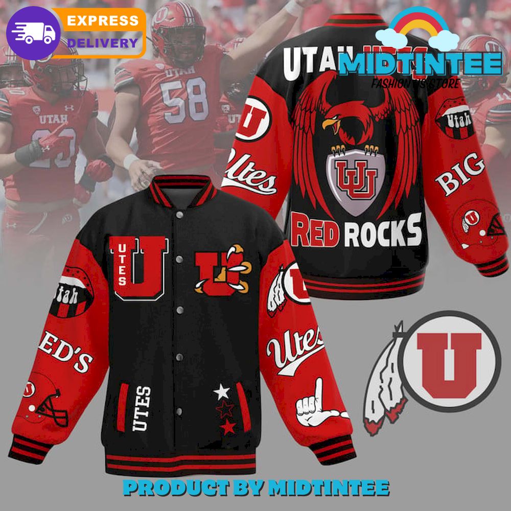 Utah Utes Red Rocks Baseball Jacket 30Uf092568 – Utopia Fashion