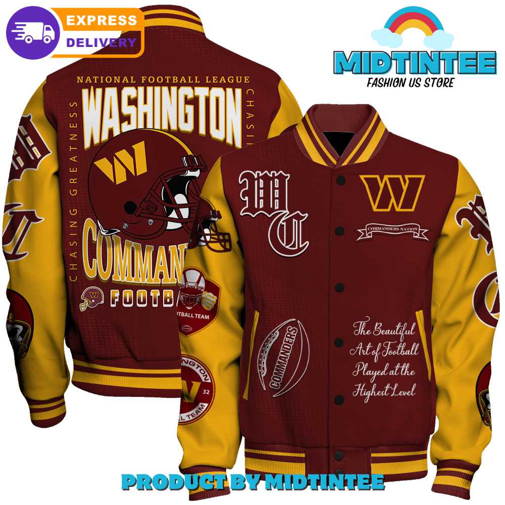 Washington Commanders Nfl National Football Conference Varsity Jacket 30Uf092572 – Utopia Fashion