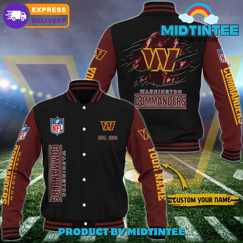 Washington Commanders Nfl Custom Name Baseball Jacket 30Uf092573 – Utopia Fashion