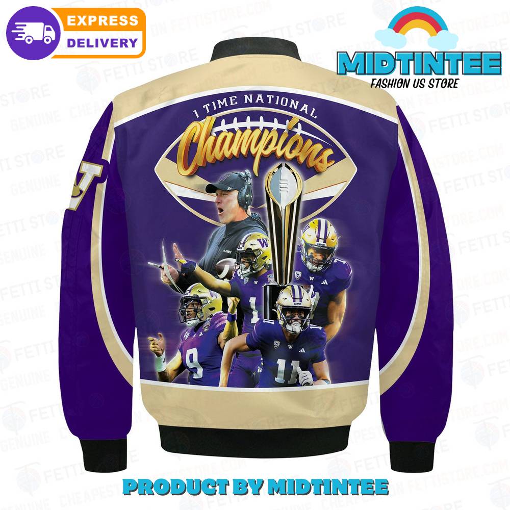 Washington Huskies Time National Champions Bomber Jacket 30Uf092610 – Utopia Fashion