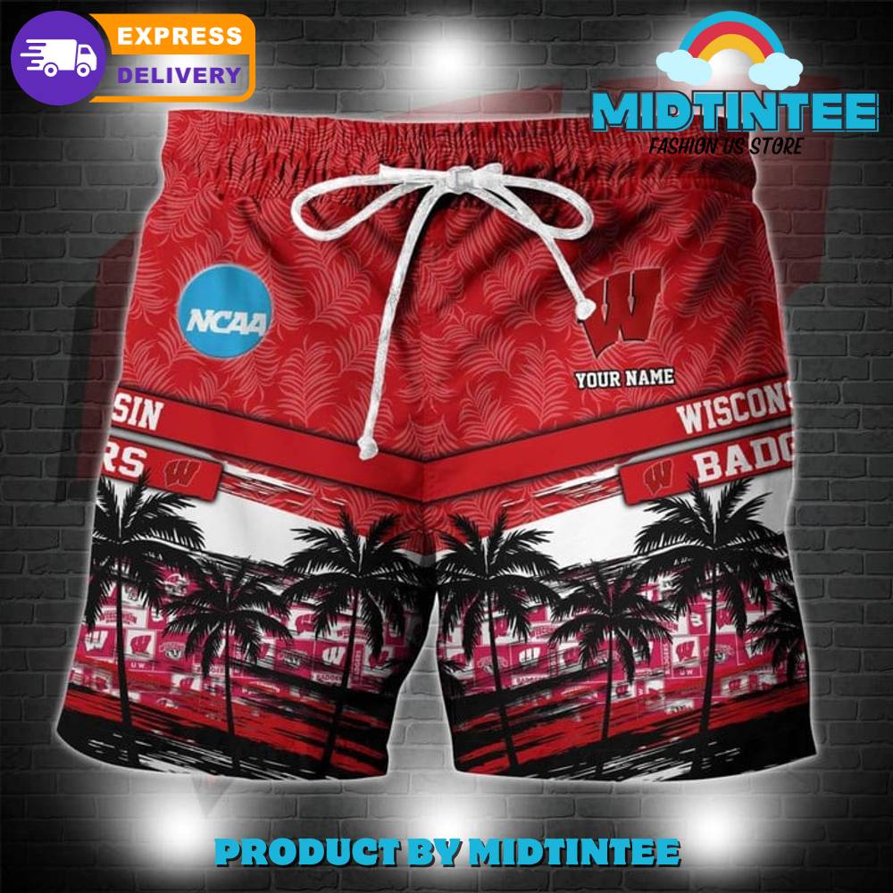 Wisconsin Badgers Ncaa Pattern Personalized Hawaiian Set 30Uf093422 – Utopia Fashion