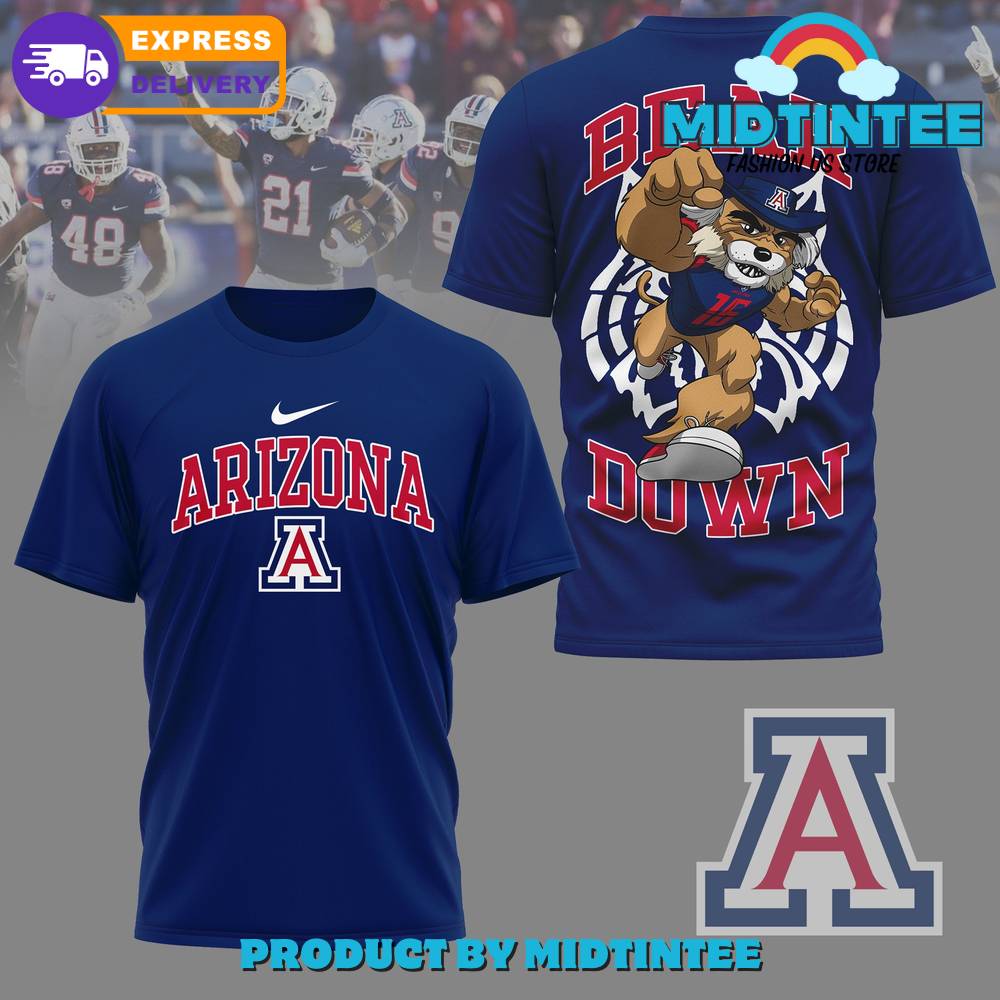 Arizona Wildcats Football Bear Down Navy Shirt 30Uf094464 – Utopia Fashion